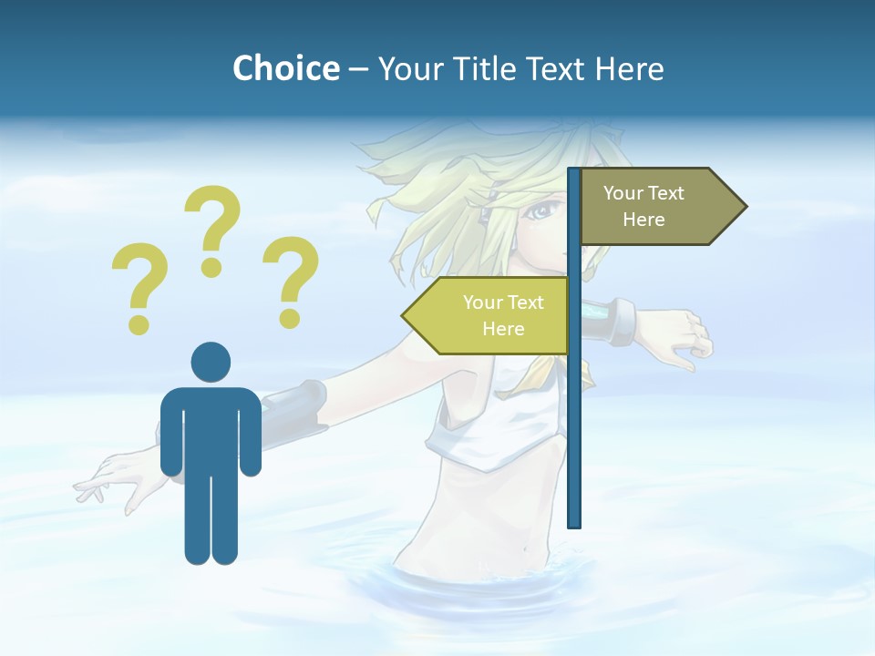 A Woman In A Body Of Water With Her Arms Outstretched PowerPoint Template