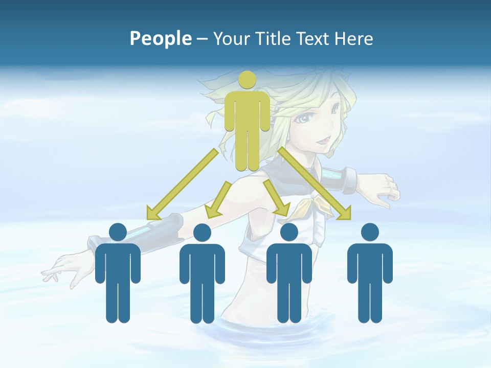 A Woman In A Body Of Water With Her Arms Outstretched PowerPoint Template