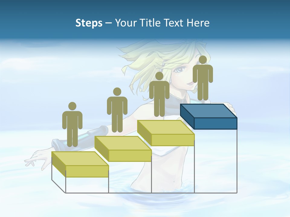 A Woman In A Body Of Water With Her Arms Outstretched PowerPoint Template
