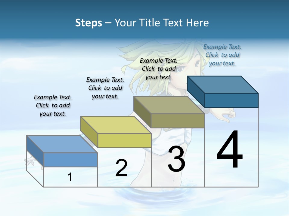 A Woman In A Body Of Water With Her Arms Outstretched PowerPoint Template