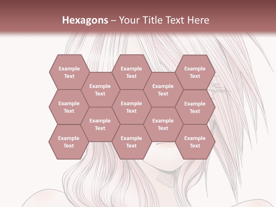 A Woman With Pink Hair And Blue Eyes PowerPoint Template