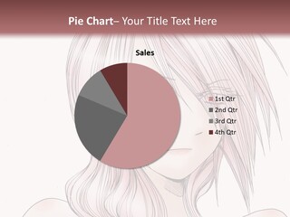 A Woman With Pink Hair And Blue Eyes PowerPoint Template