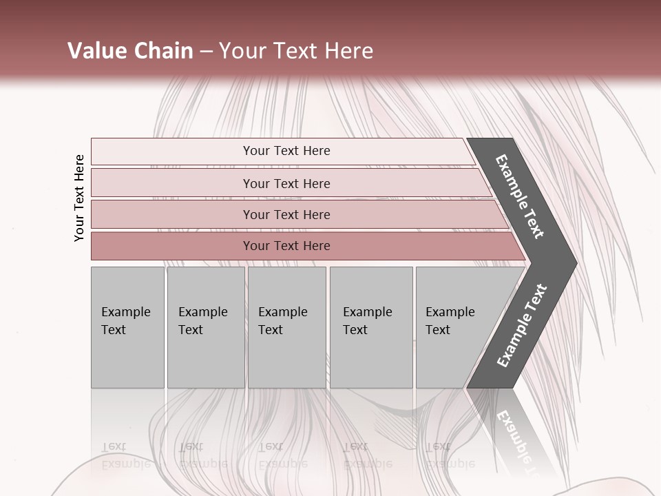 A Woman With Pink Hair And Blue Eyes PowerPoint Template