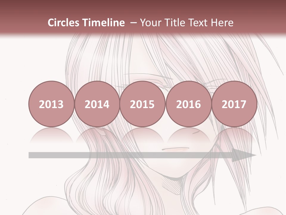 A Woman With Pink Hair And Blue Eyes PowerPoint Template