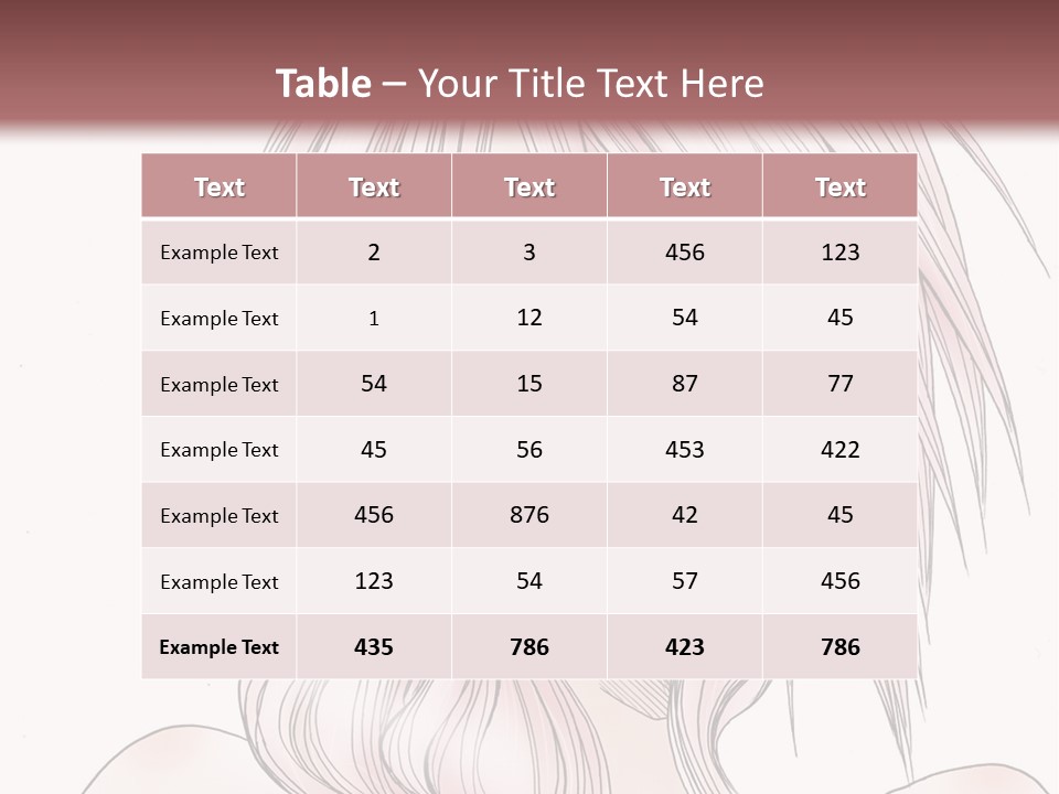 A Woman With Pink Hair And Blue Eyes PowerPoint Template