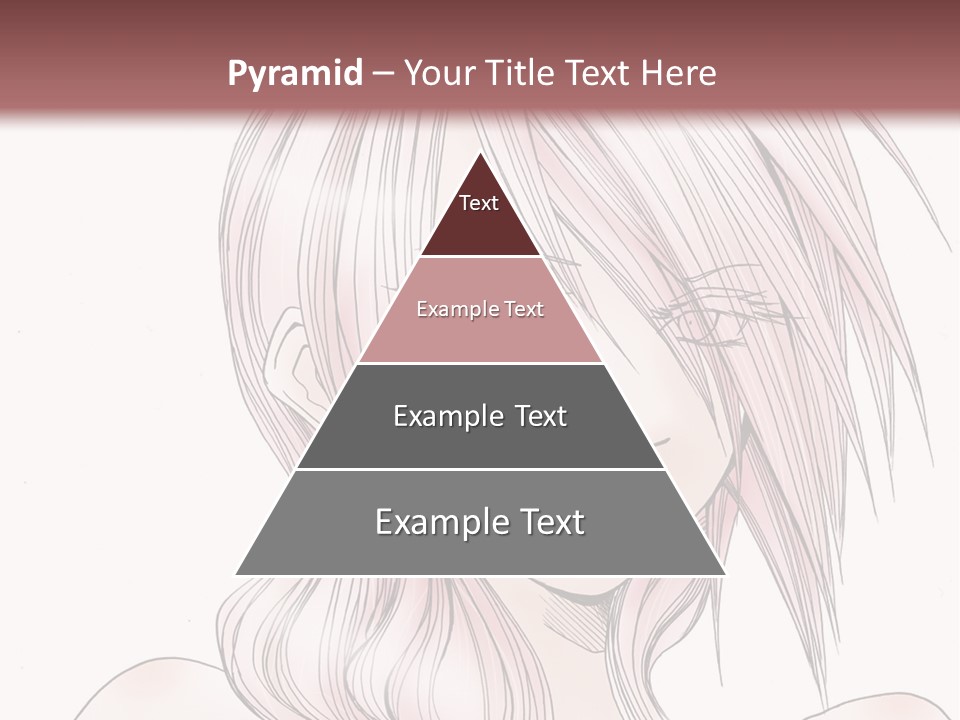 A Woman With Pink Hair And Blue Eyes PowerPoint Template