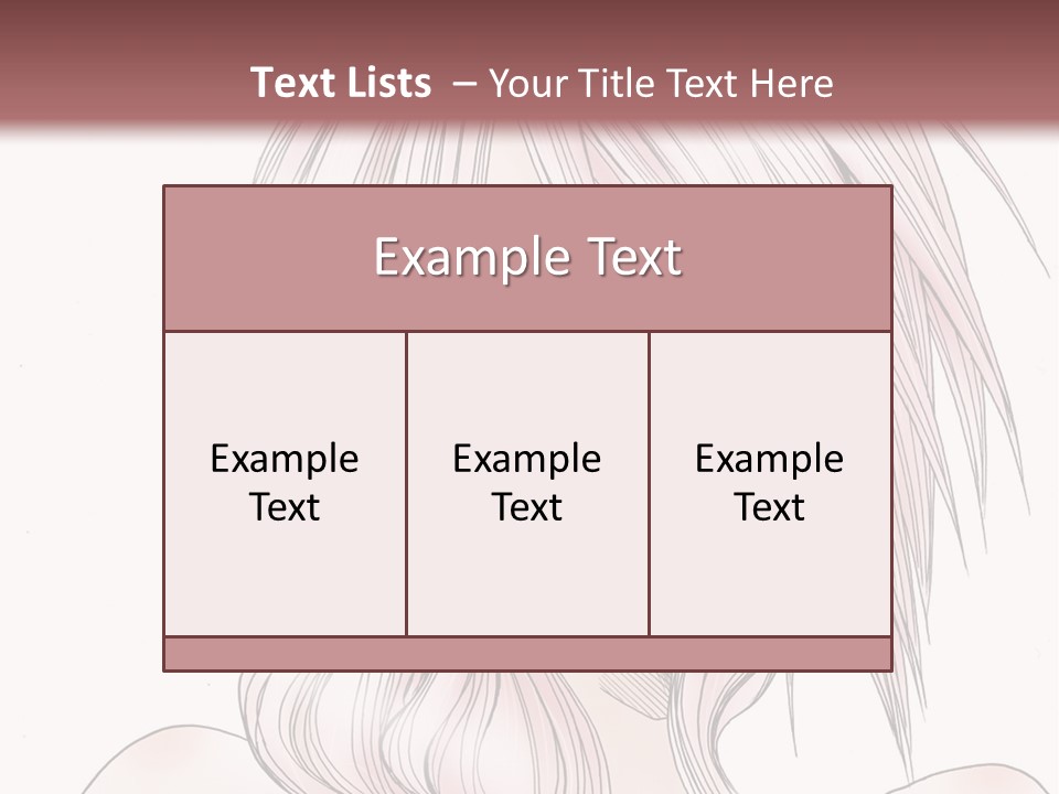 A Woman With Pink Hair And Blue Eyes PowerPoint Template