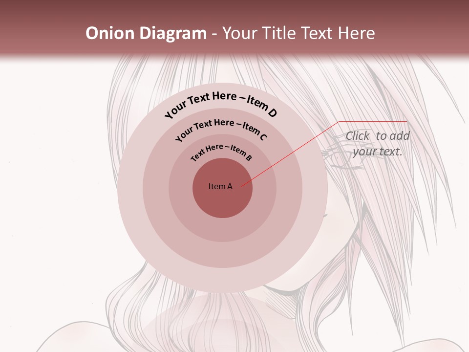 A Woman With Pink Hair And Blue Eyes PowerPoint Template