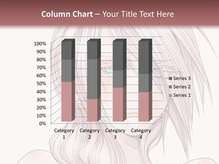 A Woman With Pink Hair And Blue Eyes PowerPoint Template