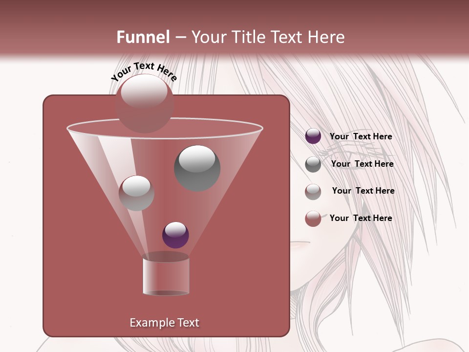 A Woman With Pink Hair And Blue Eyes PowerPoint Template