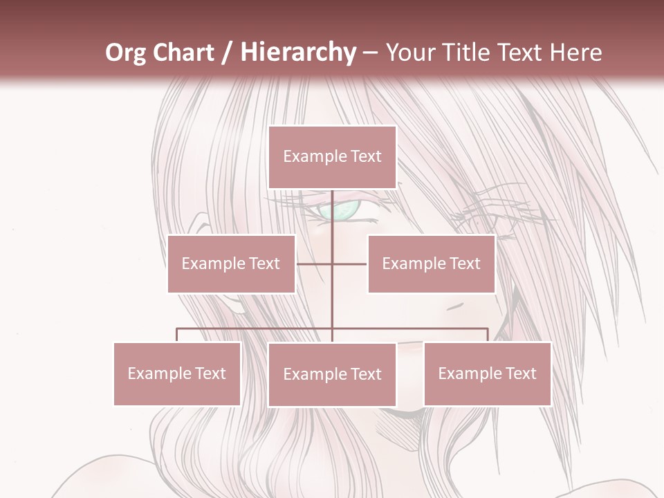 A Woman With Pink Hair And Blue Eyes PowerPoint Template