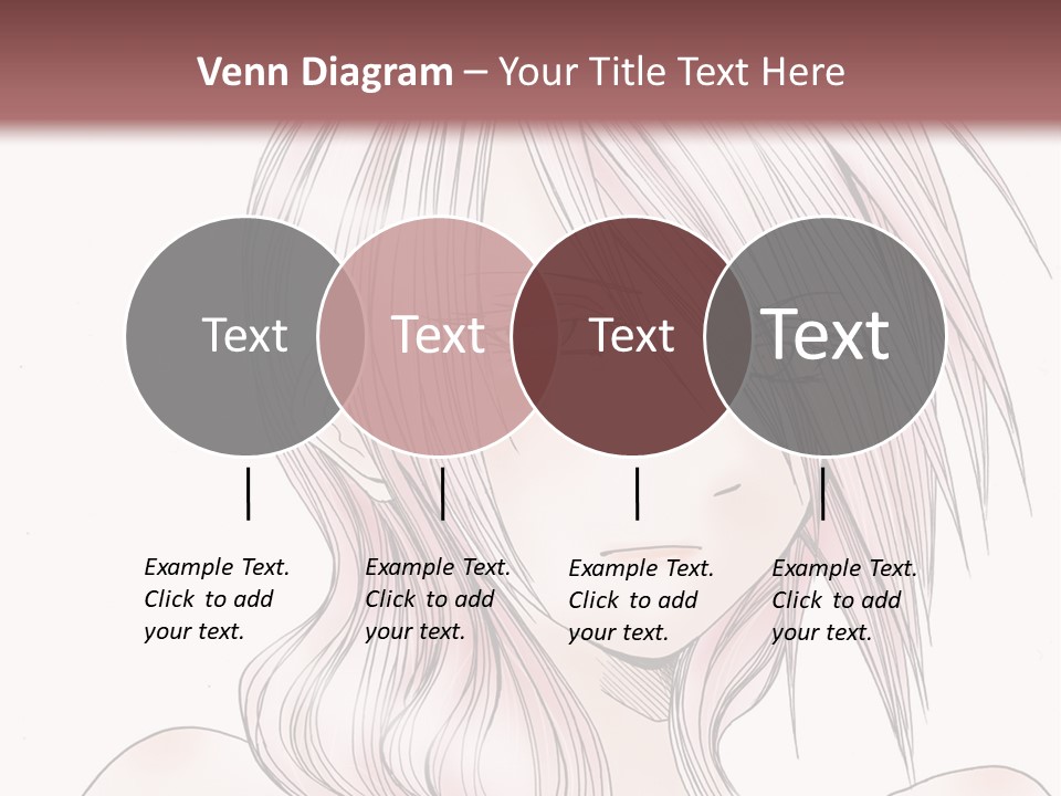 A Woman With Pink Hair And Blue Eyes PowerPoint Template