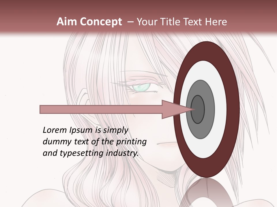 A Woman With Pink Hair And Blue Eyes PowerPoint Template