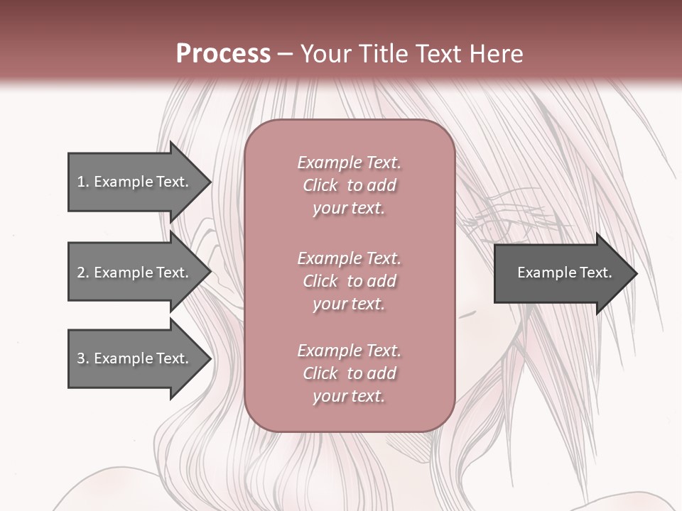 A Woman With Pink Hair And Blue Eyes PowerPoint Template