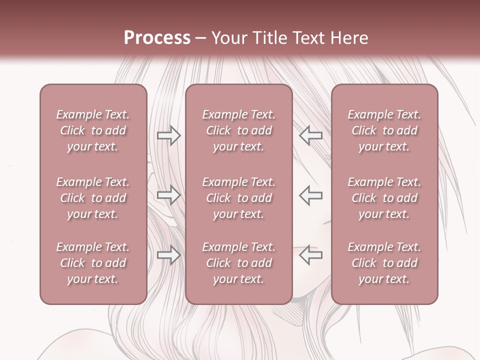 A Woman With Pink Hair And Blue Eyes PowerPoint Template