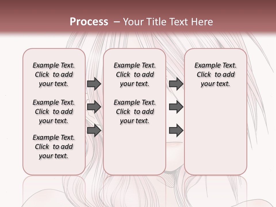 A Woman With Pink Hair And Blue Eyes PowerPoint Template