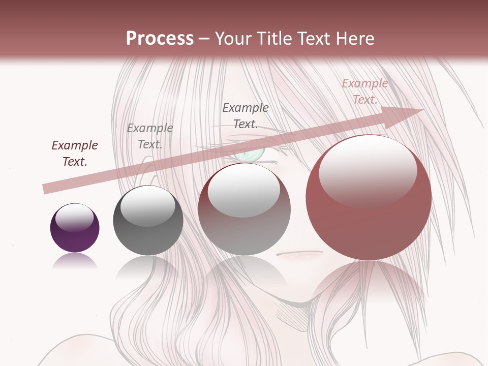 A Woman With Pink Hair And Blue Eyes PowerPoint Template