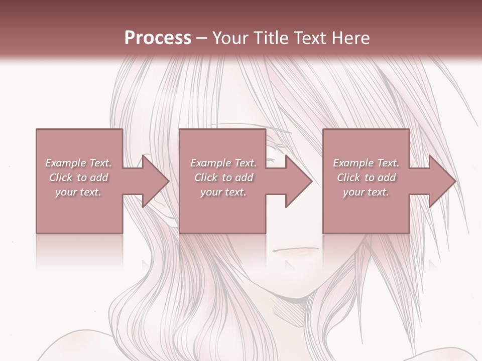 A Woman With Pink Hair And Blue Eyes PowerPoint Template