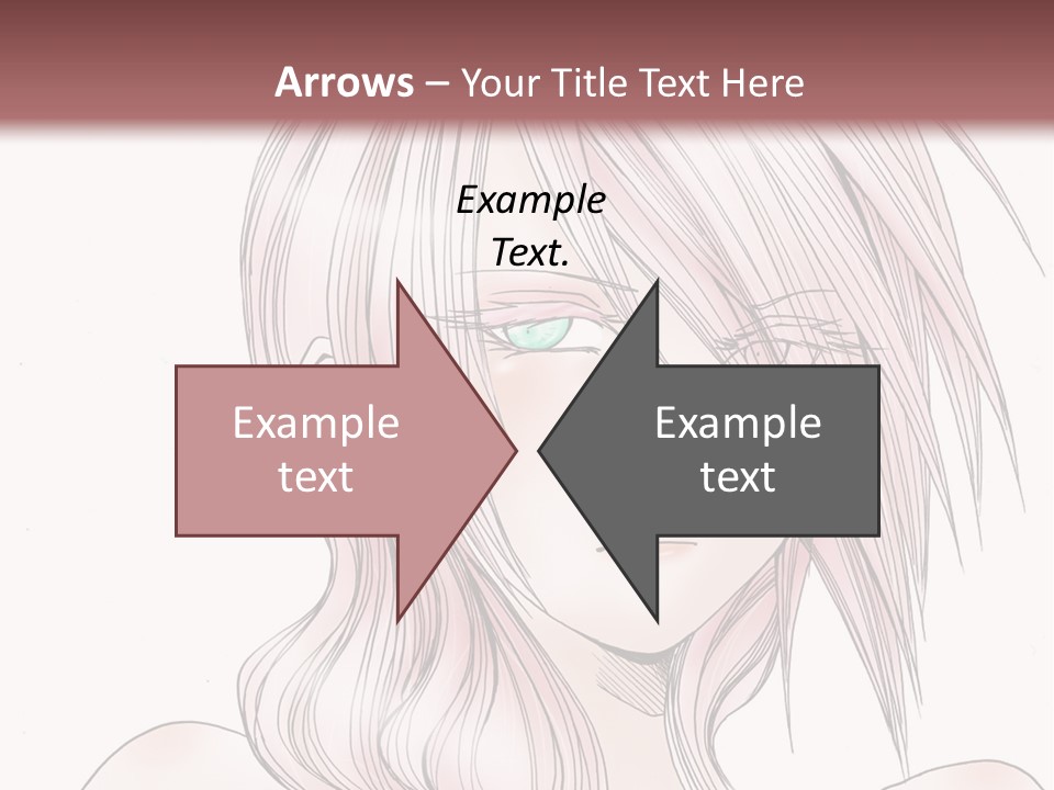 A Woman With Pink Hair And Blue Eyes PowerPoint Template