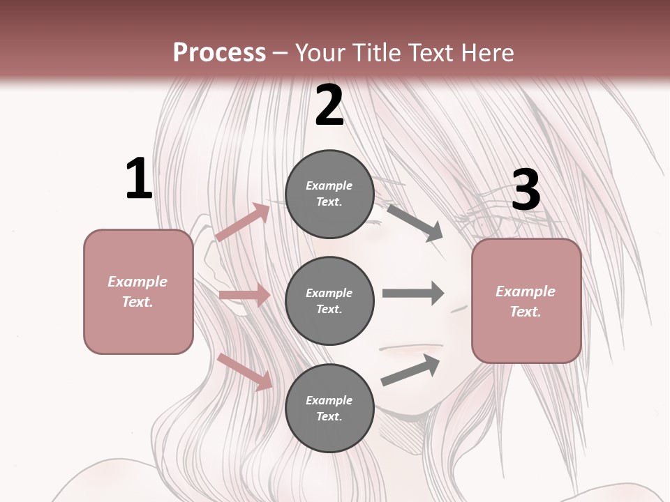 A Woman With Pink Hair And Blue Eyes PowerPoint Template