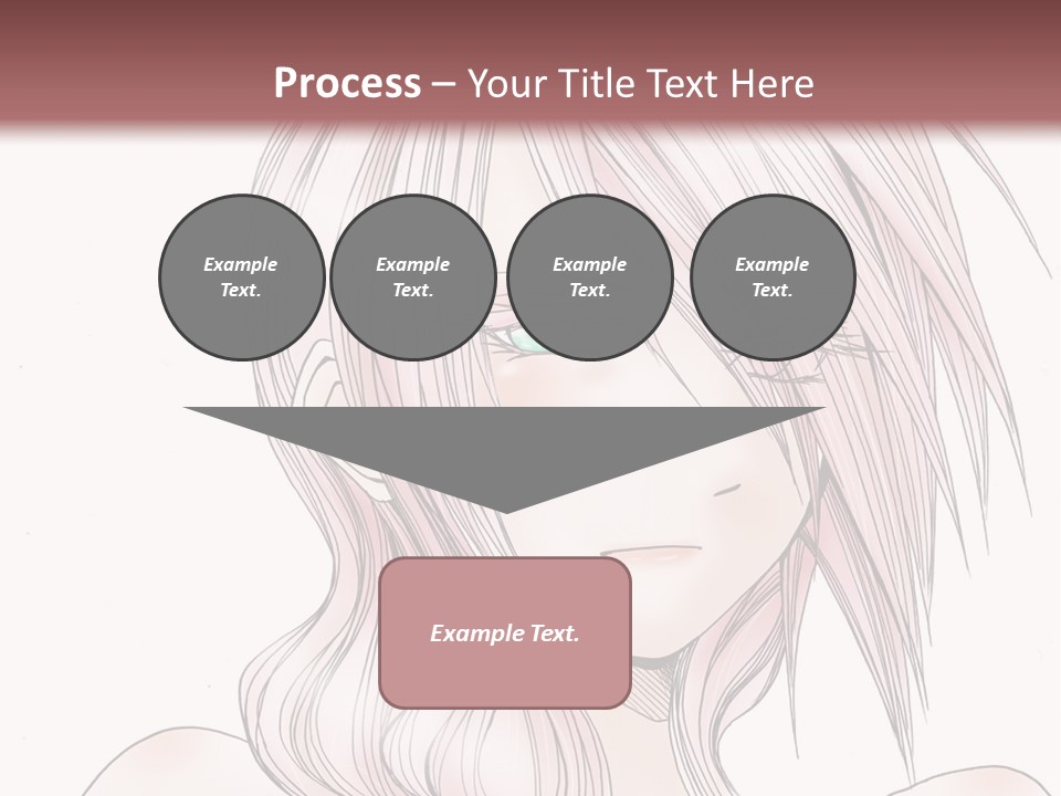 A Woman With Pink Hair And Blue Eyes PowerPoint Template