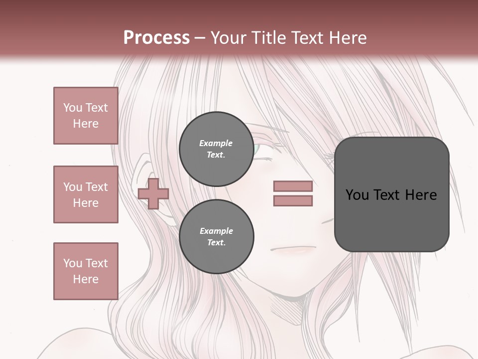 A Woman With Pink Hair And Blue Eyes PowerPoint Template