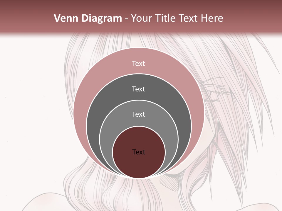 A Woman With Pink Hair And Blue Eyes PowerPoint Template