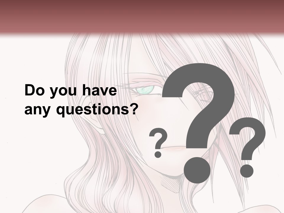 A Woman With Pink Hair And Blue Eyes PowerPoint Template