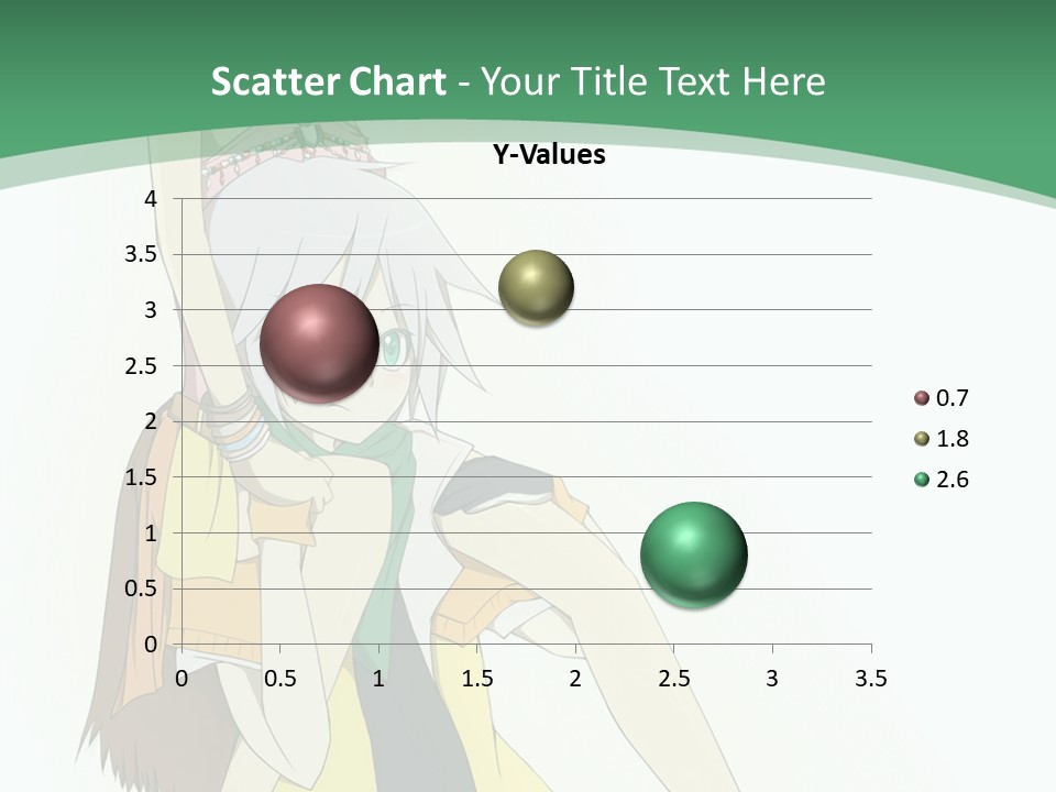 A Couple Of Anime Characters With A Green Background PowerPoint Template