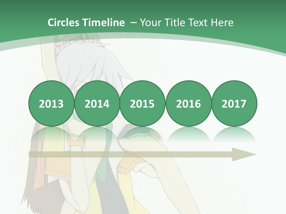 A Couple Of Anime Characters With A Green Background PowerPoint Template