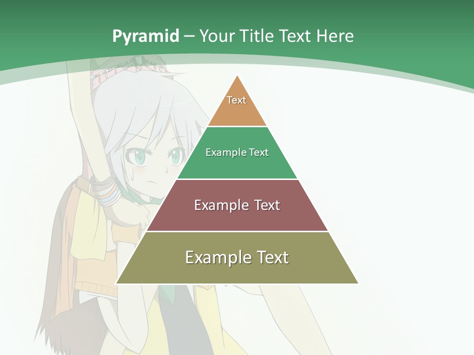 A Couple Of Anime Characters With A Green Background PowerPoint Template
