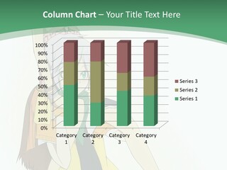 A Couple Of Anime Characters With A Green Background PowerPoint Template