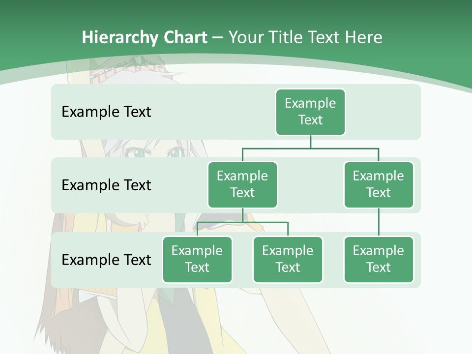 A Couple Of Anime Characters With A Green Background PowerPoint Template
