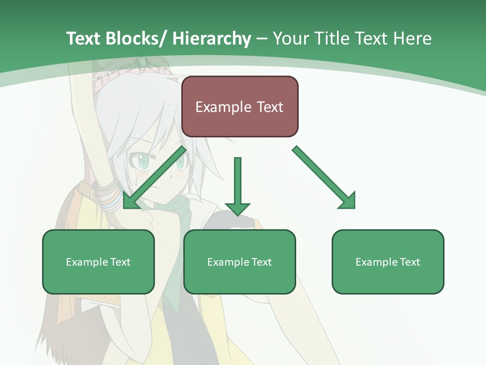 A Couple Of Anime Characters With A Green Background PowerPoint Template