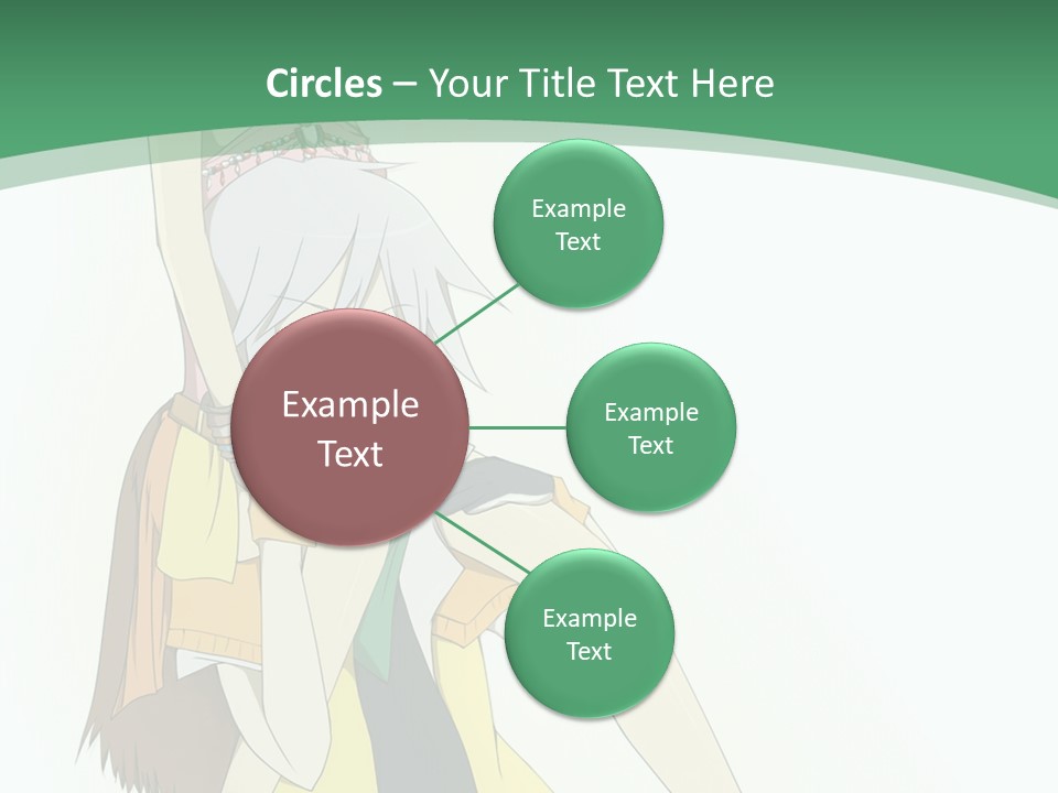 A Couple Of Anime Characters With A Green Background PowerPoint Template