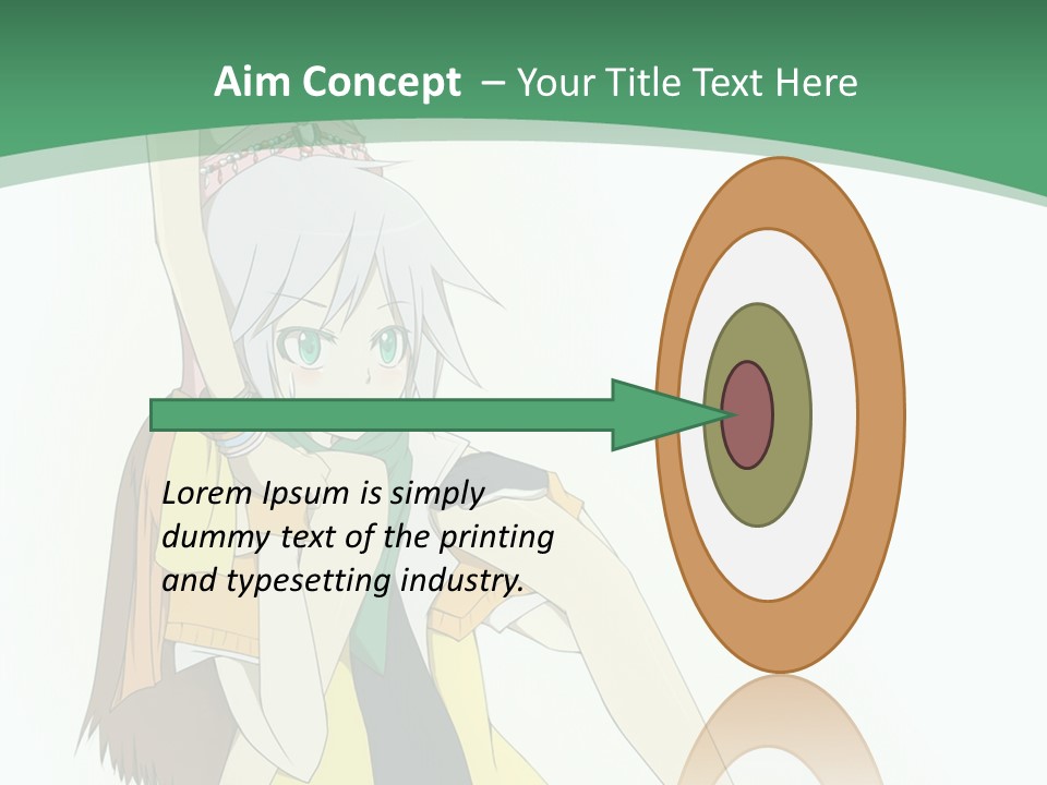 A Couple Of Anime Characters With A Green Background PowerPoint Template