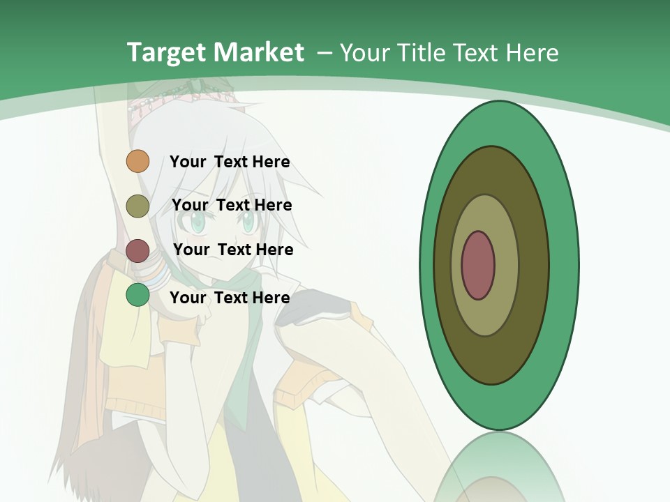 A Couple Of Anime Characters With A Green Background PowerPoint Template