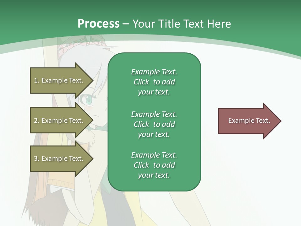 A Couple Of Anime Characters With A Green Background PowerPoint Template