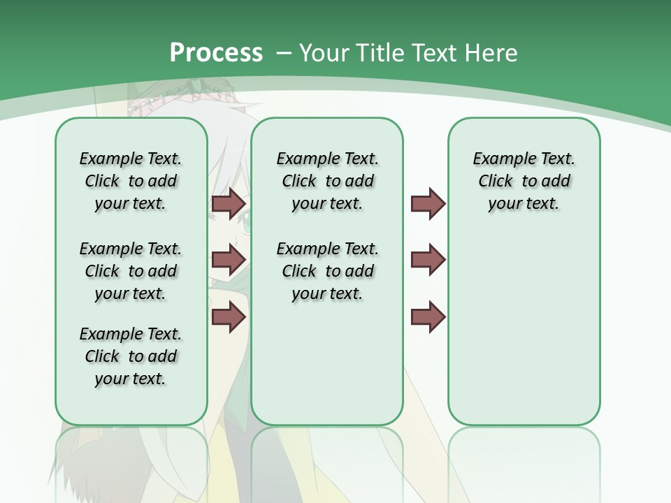 A Couple Of Anime Characters With A Green Background PowerPoint Template