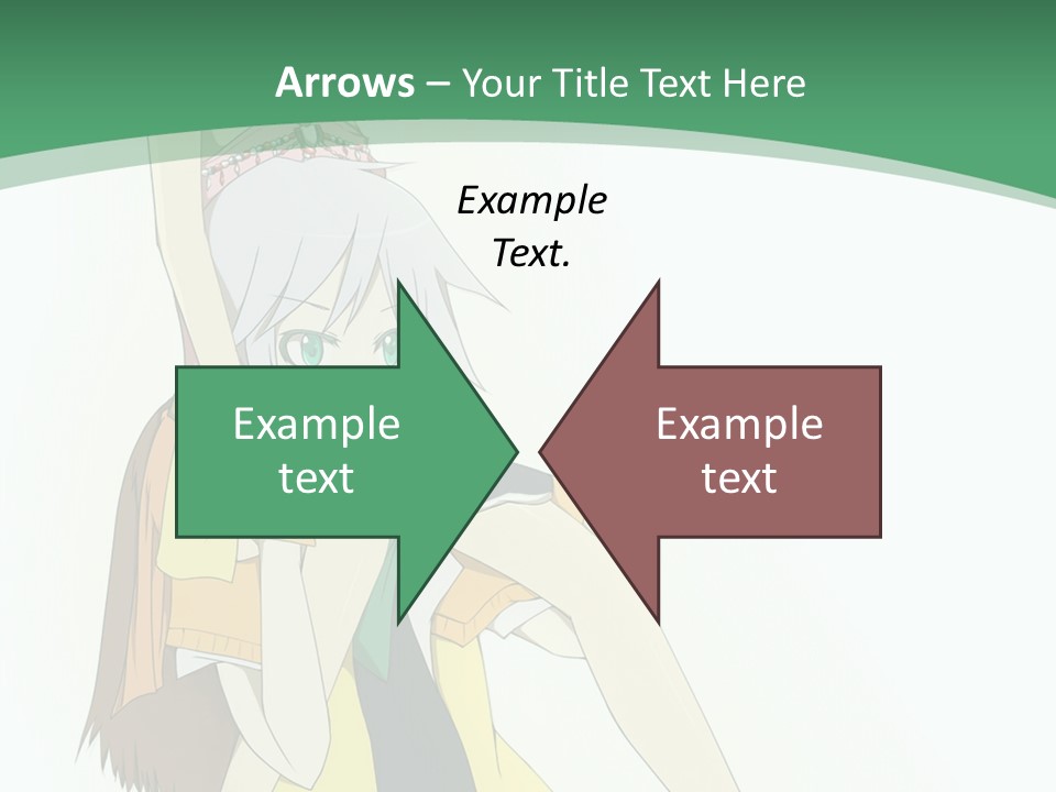 A Couple Of Anime Characters With A Green Background PowerPoint Template
