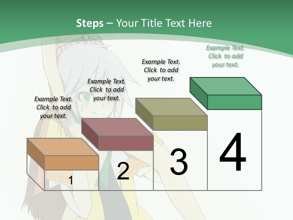 A Couple Of Anime Characters With A Green Background PowerPoint Template