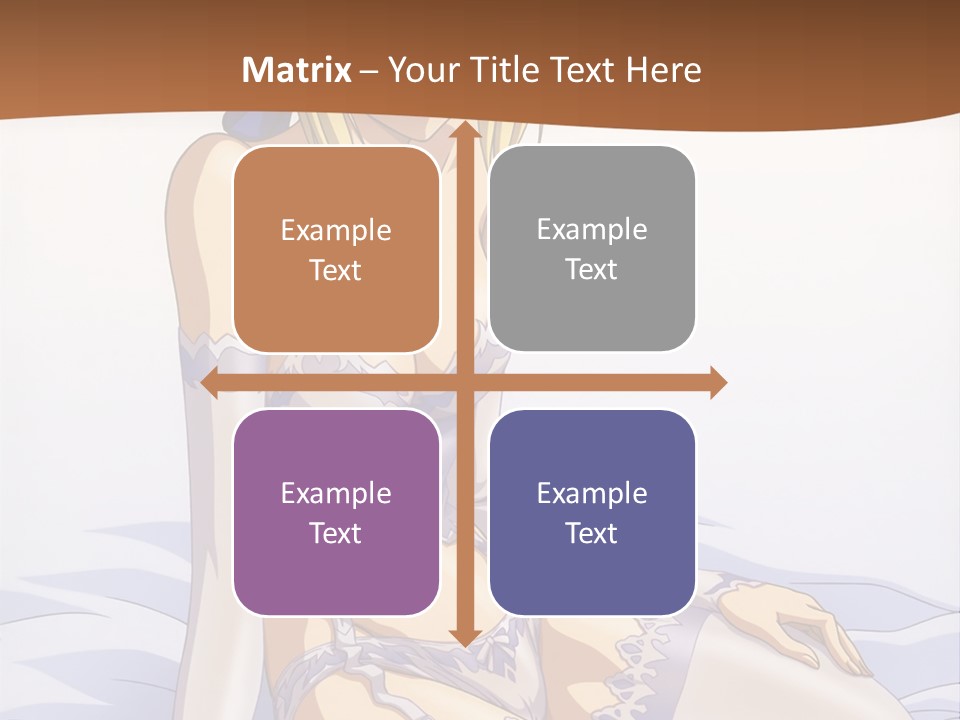 A Woman In Lingerie Sitting On A Bed PowerPoint Template