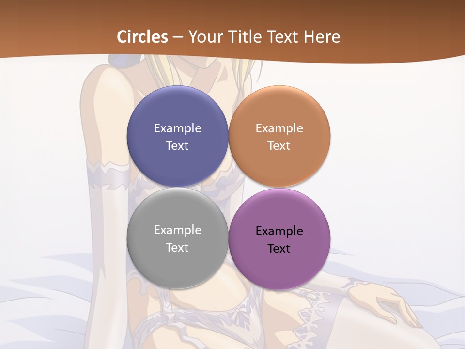 A Woman In Lingerie Sitting On A Bed PowerPoint Template