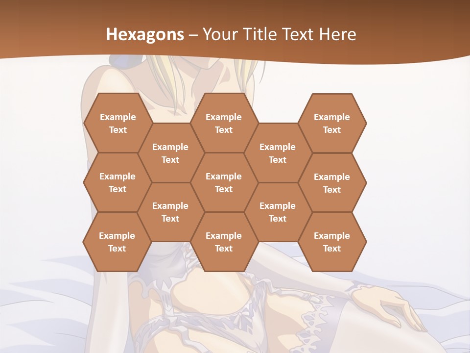 A Woman In Lingerie Sitting On A Bed PowerPoint Template