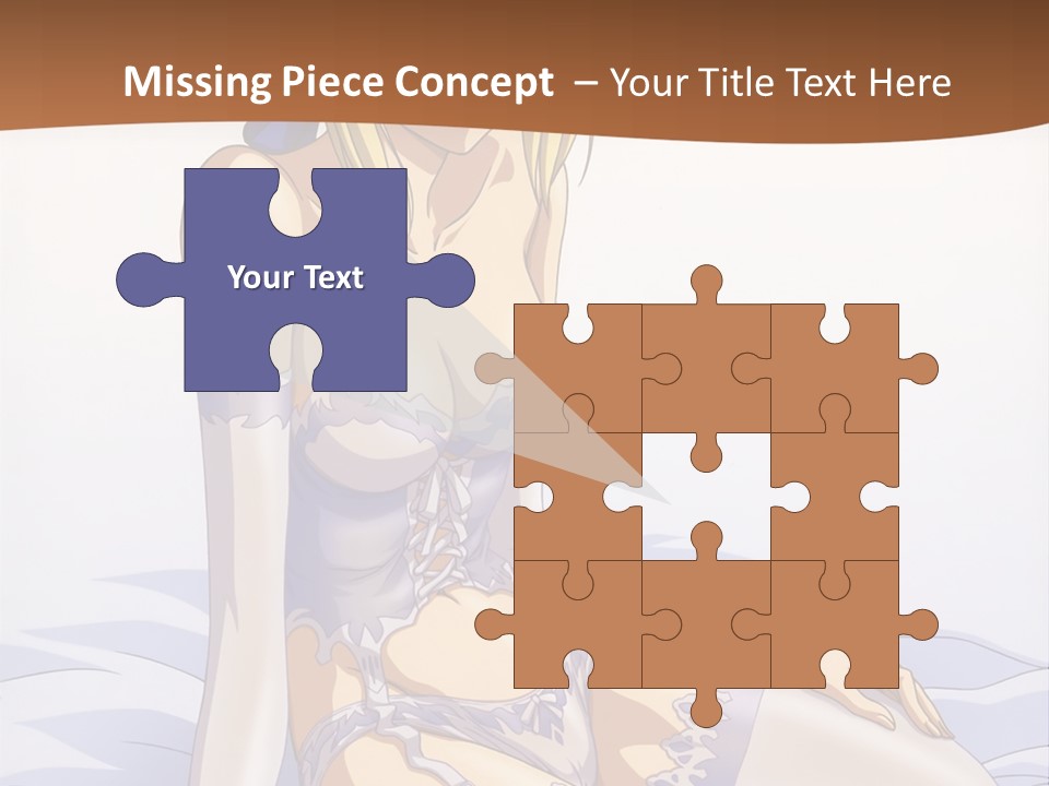 A Woman In Lingerie Sitting On A Bed PowerPoint Template