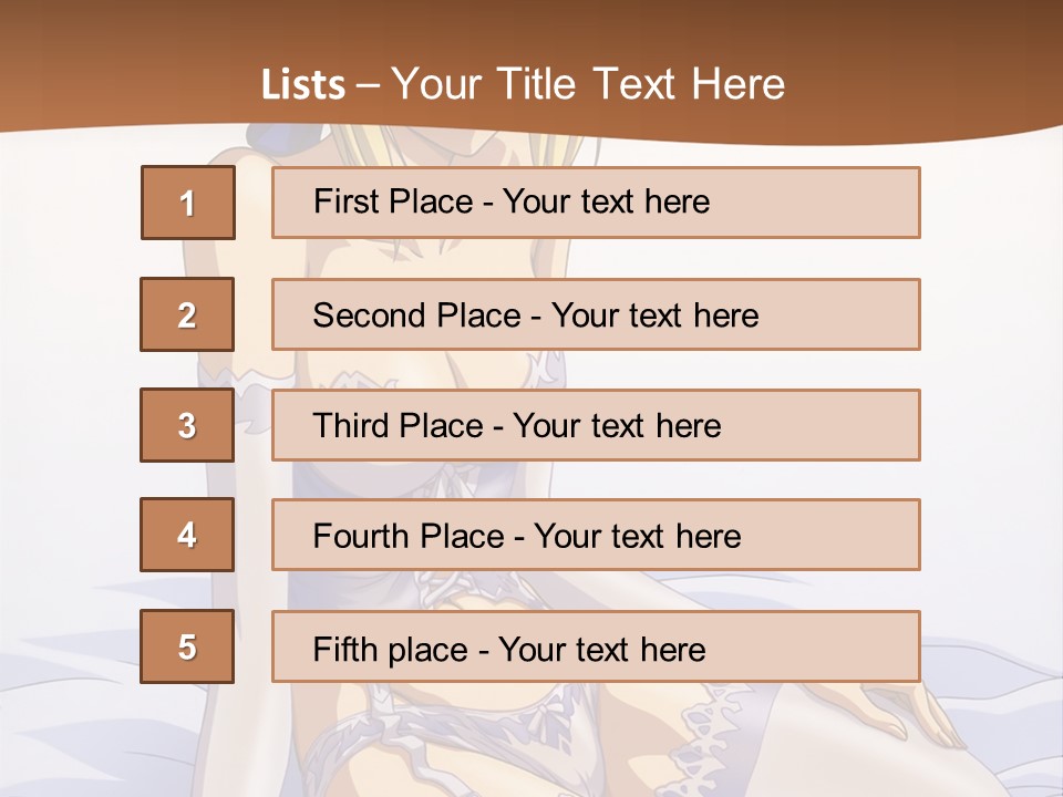 A Woman In Lingerie Sitting On A Bed PowerPoint Template