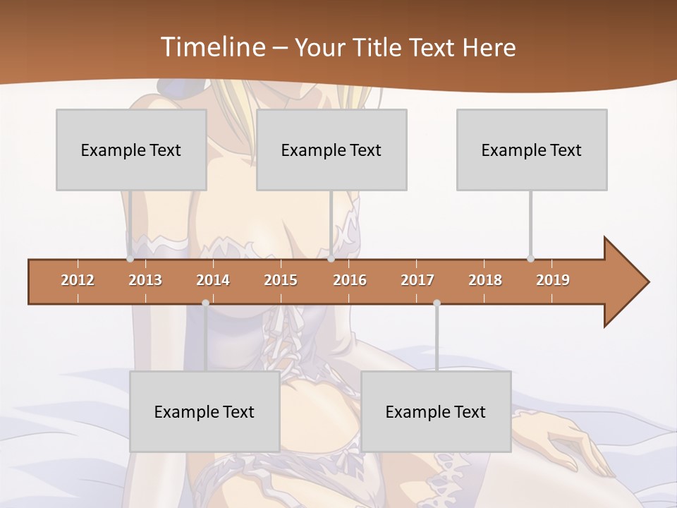 A Woman In Lingerie Sitting On A Bed PowerPoint Template