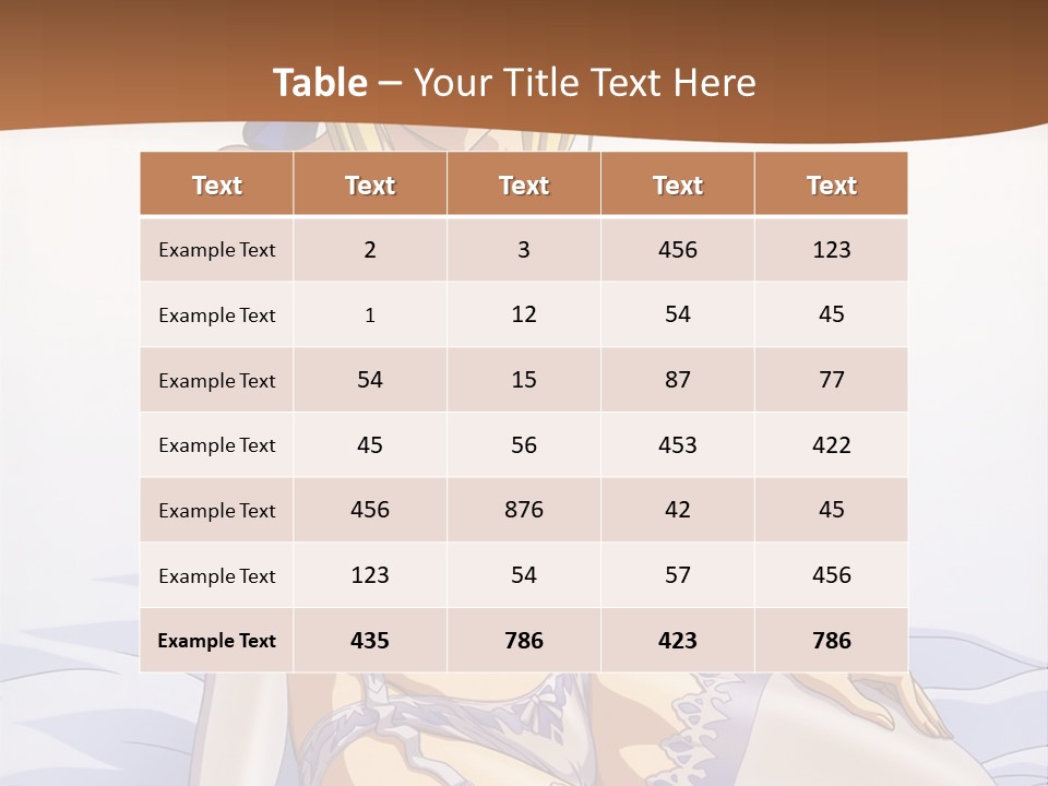 A Woman In Lingerie Sitting On A Bed PowerPoint Template