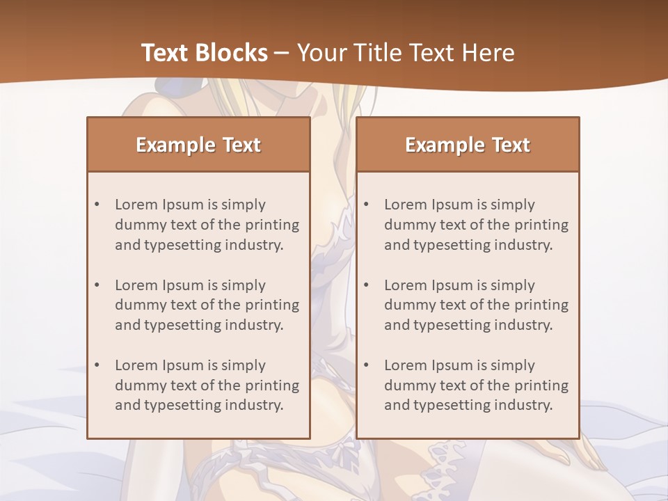 A Woman In Lingerie Sitting On A Bed PowerPoint Template