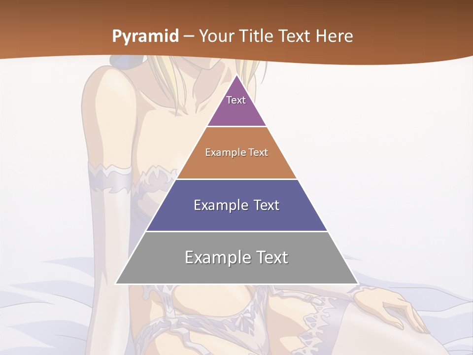 A Woman In Lingerie Sitting On A Bed PowerPoint Template